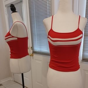 4/$30 Red and White Crop Tank Top - size XS